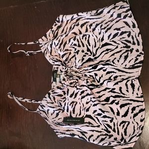 Nordstrom afrm pink/black strapless top